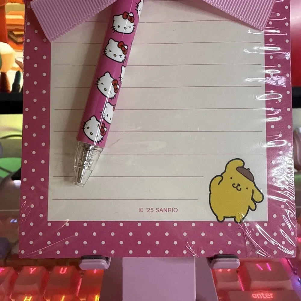 Sanrio Hello Kitty & Friends List Pad Gel Pen Gift Set Pink Lined 2025 My Melody